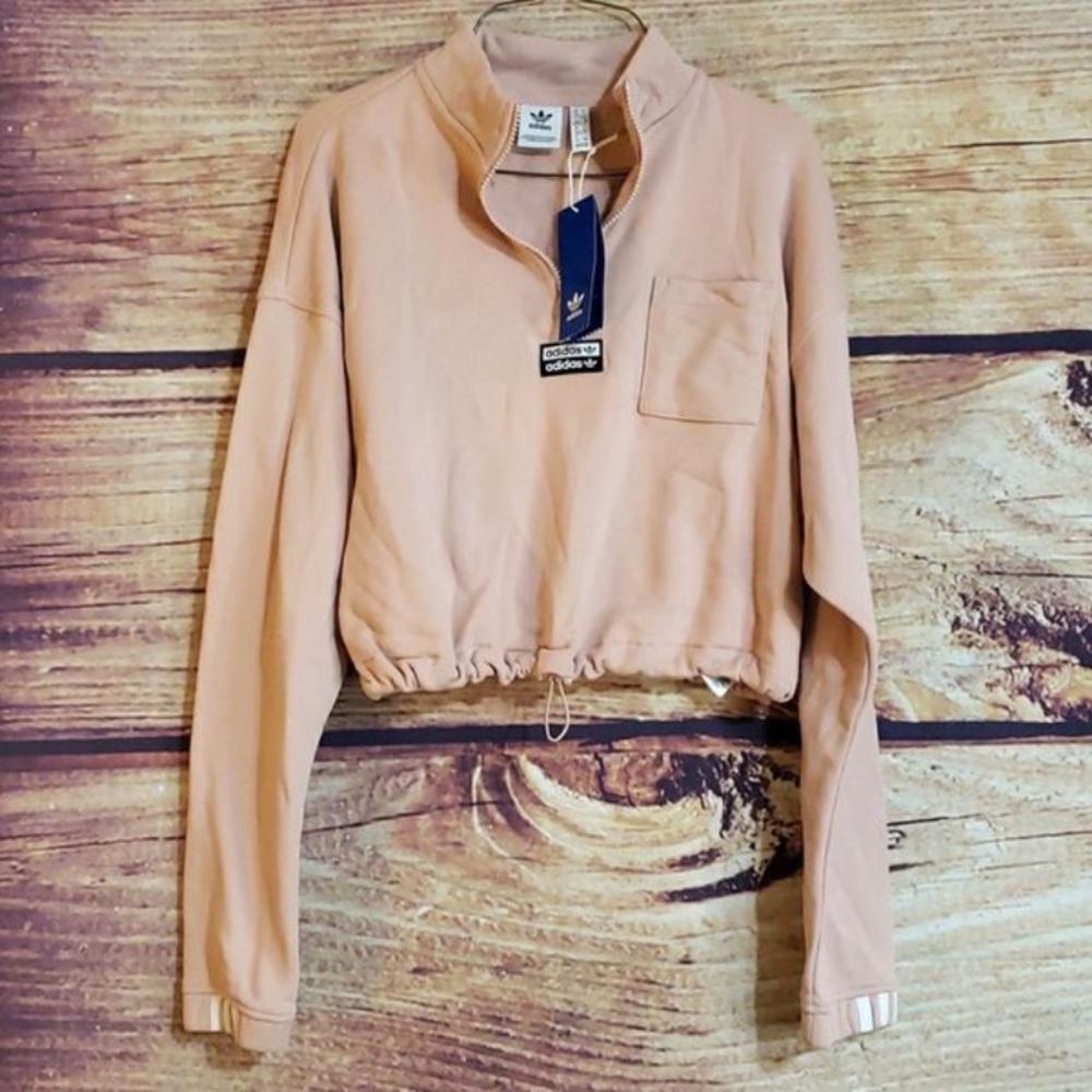 NWT Adidas Crop Top Half Zip Jacket!